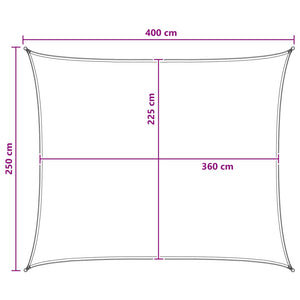 Ικανότητα Σκίασης Γκρι και Λευκό 2,5 x 4 m HDPE - Pakobazaar