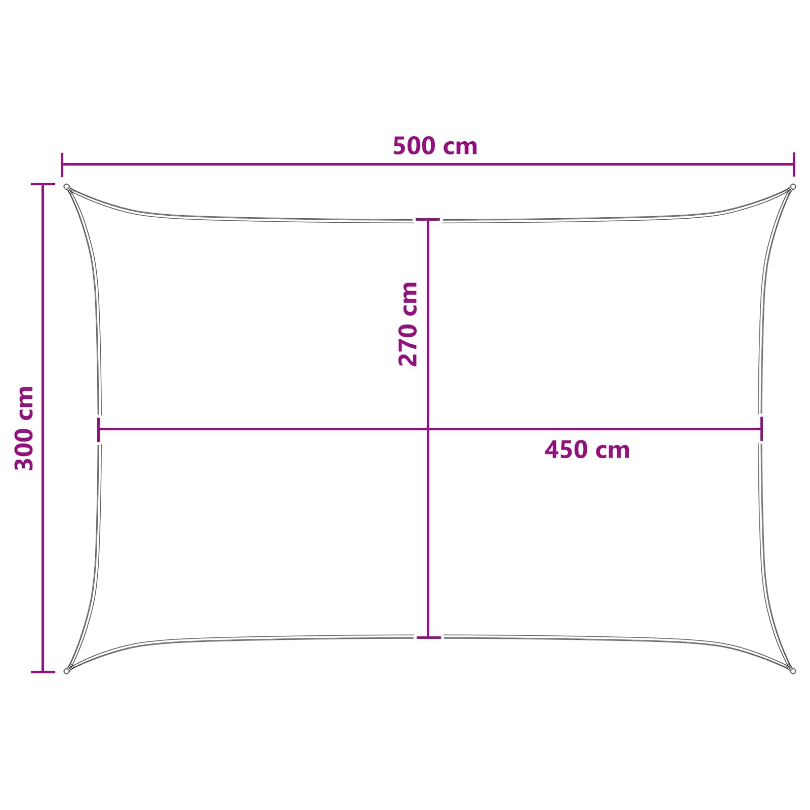 Ικανότητα Σκίασης Γκρι και Λευκό 3 x 5 m HDPE - Pakobazaar
