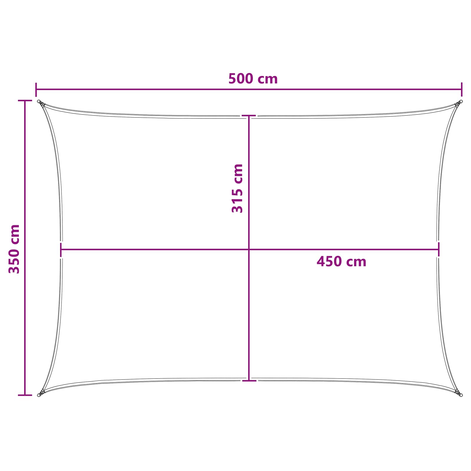Ικανότητα Σκίασης Γκρι και Λευκό 3,5 x 5 m HDPE - Pakobazaar
