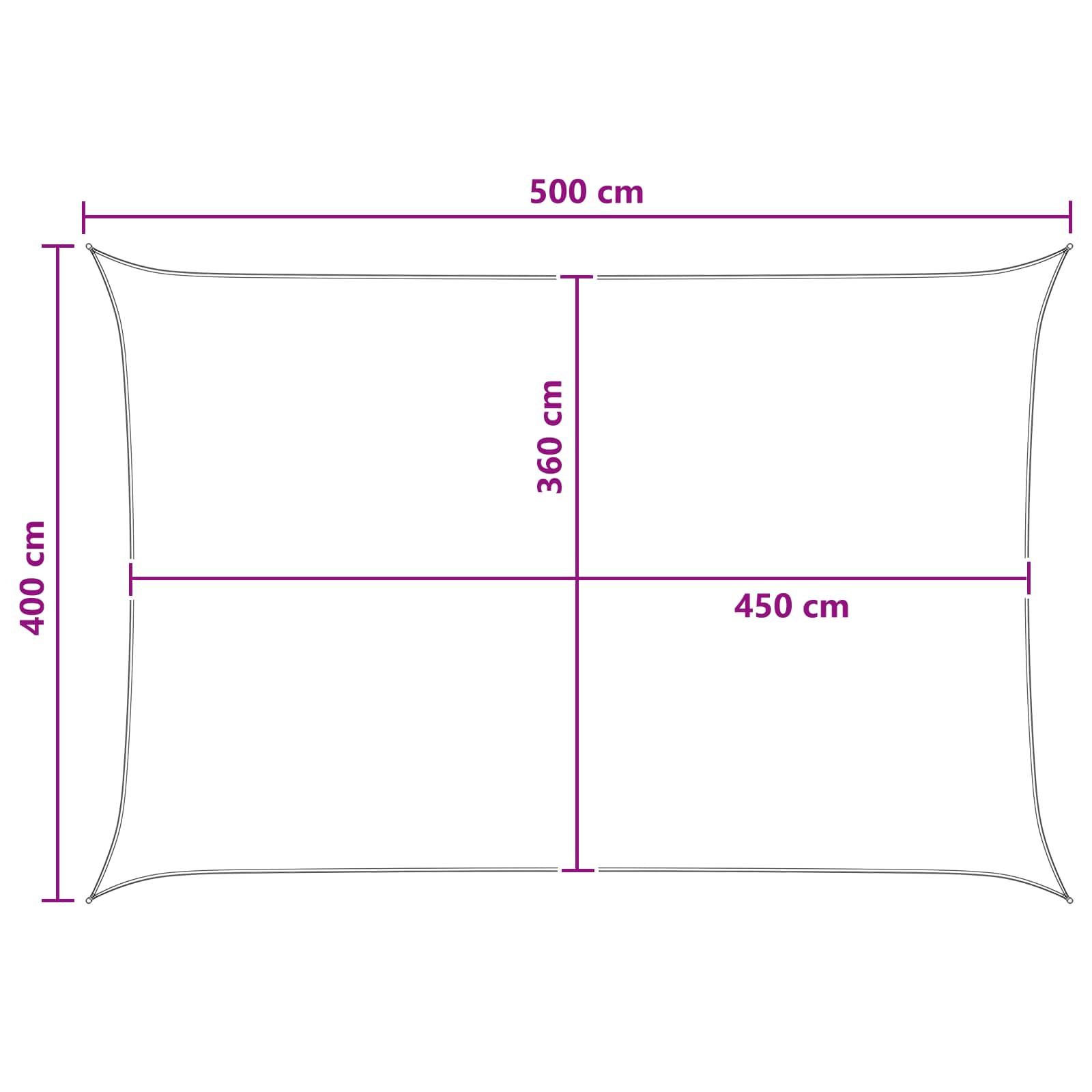 Ικανότητα Σκίασης Γκρι και Λευκό 4 x 5 m HDPE - Pakobazaar
