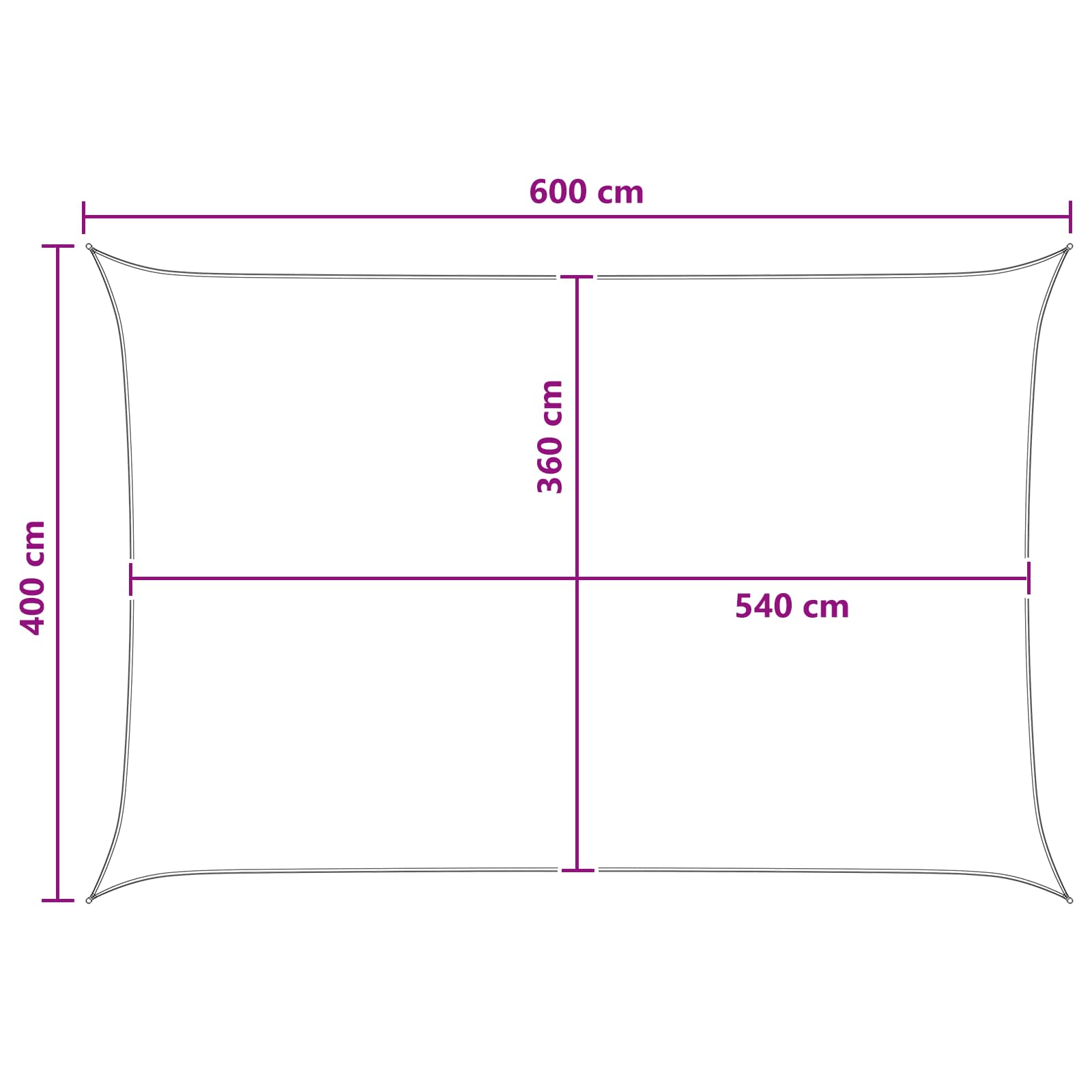 Ικανότητα Σκίασης Γκρι και Λευκό 4 x 6 m HDPE - Pakobazaar