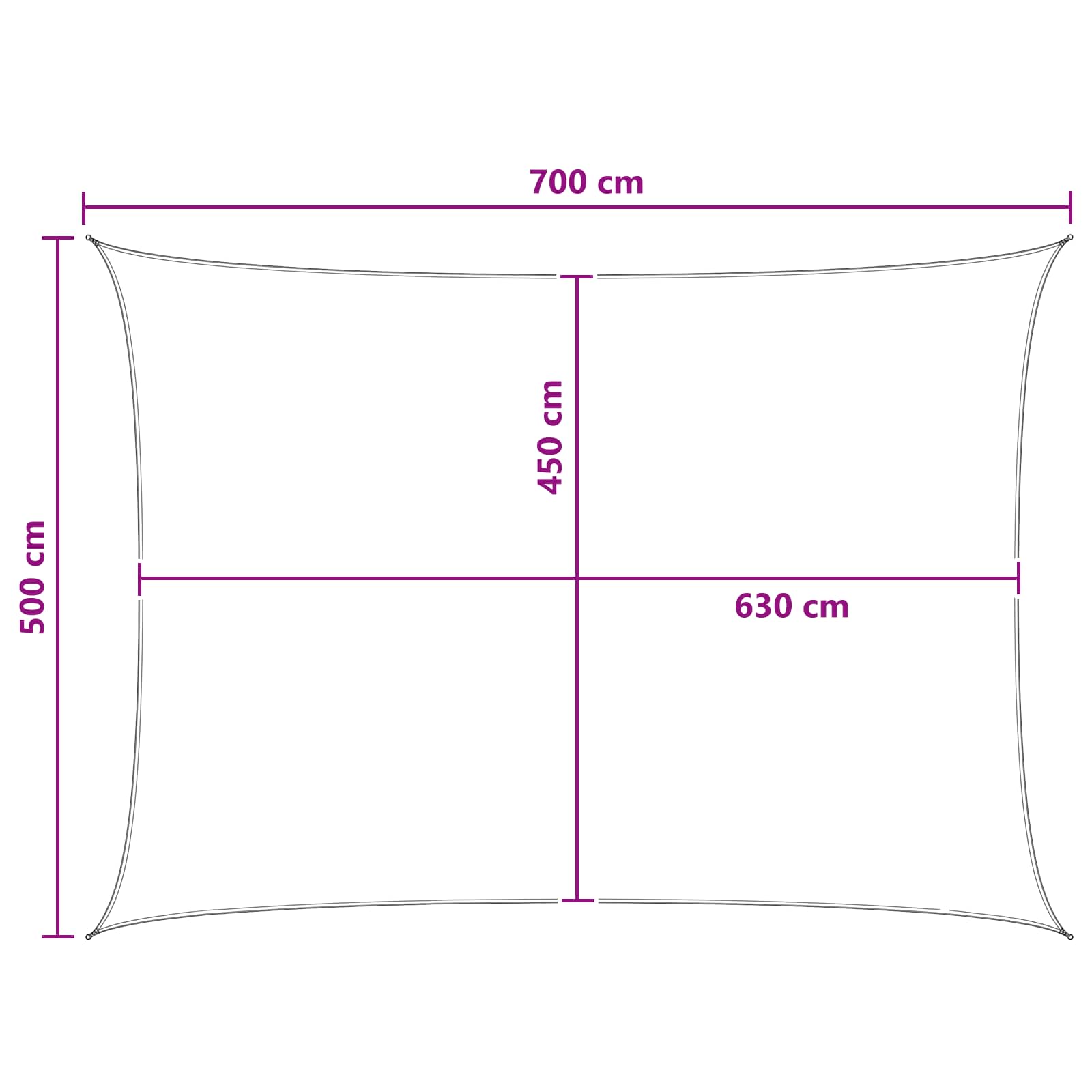 Ικανότητα Σκίασης Γκρι και Λευκό 5 x 7 m HDPE - Pakobazaar