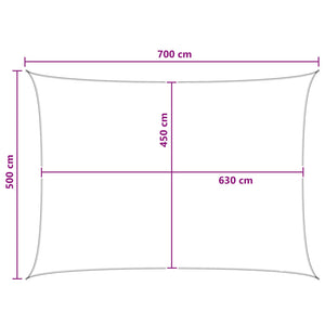 Ικανότητα Σκίασης Γκρι και Λευκό 5 x 7 m HDPE - Pakobazaar