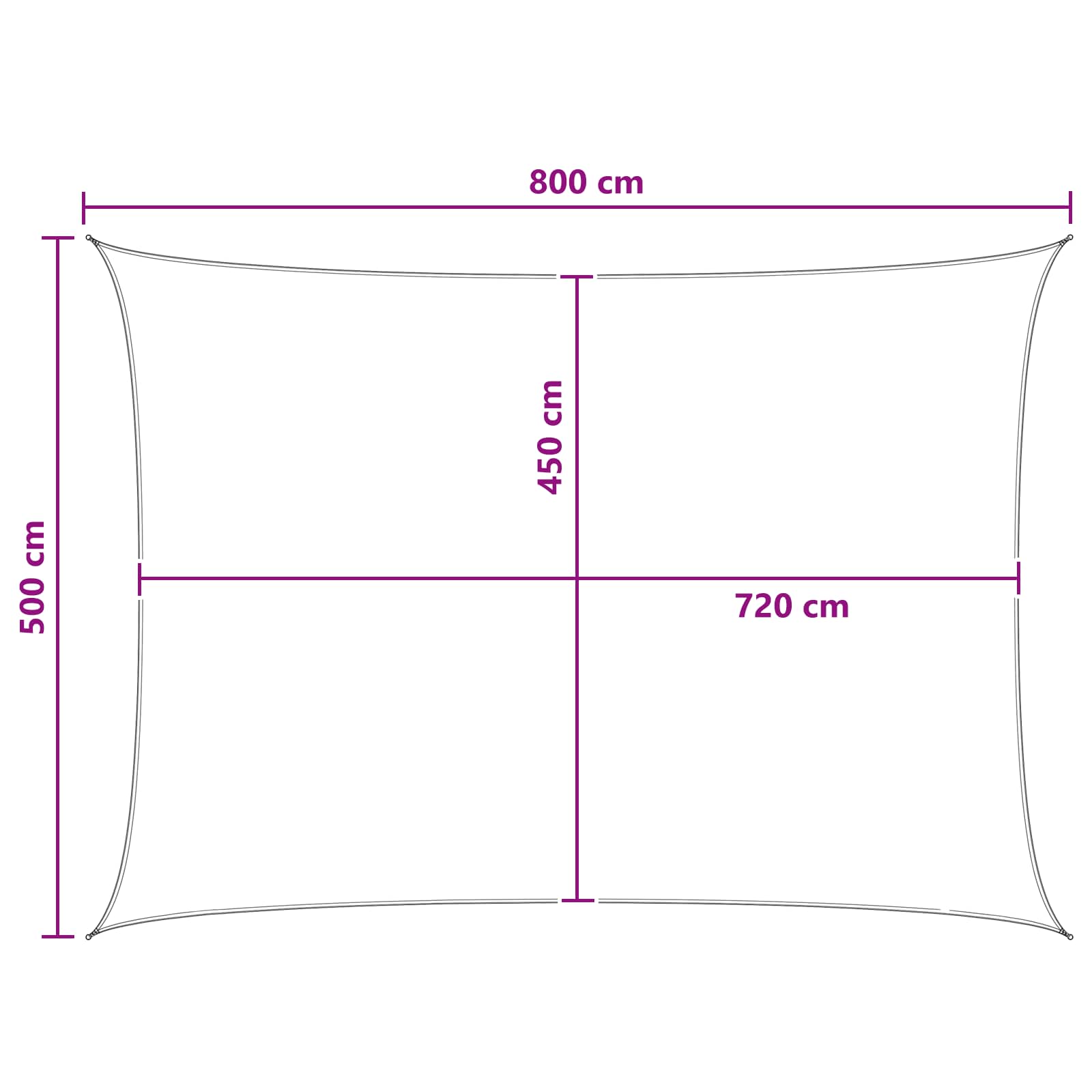 Ικανότητα Σκίασης Γκρι και Λευκό 5 x 8 m HDPE - Pakobazaar