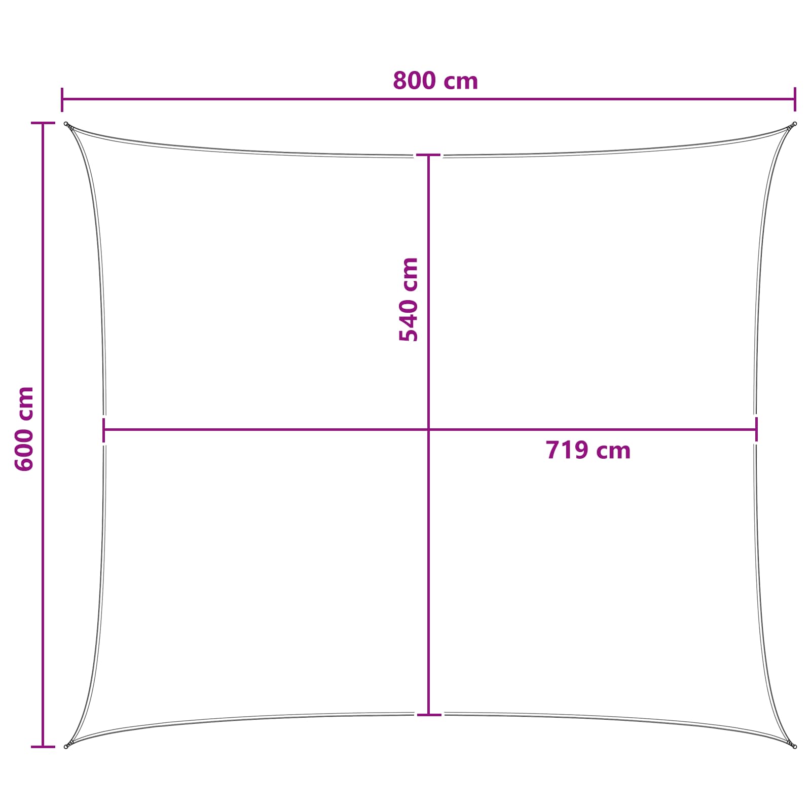 Ικανότητα Σκίασης Γκρι και Λευκό 6 x 8 m HDPE - Pakobazaar