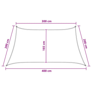 Ικανότητα Σκίασης Γκρι και Λευκό 3 / 4 x 2 m HDPE - Pakobazaar
