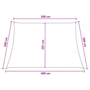 Ικανότητα Σκίασης Γκρι και Λευκό 3 / 4 x 3 m HDPE - Pakobazaar