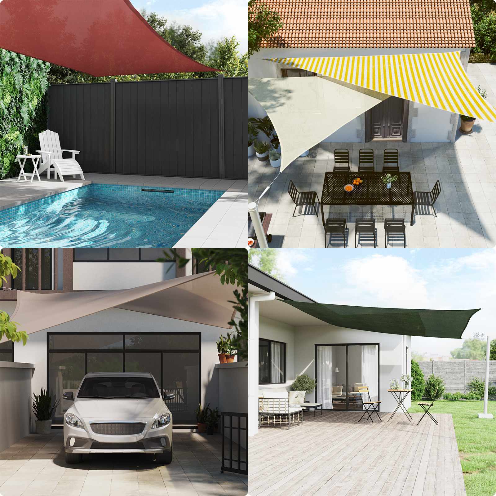 Ικανότητα Σκίασης Κίτρινο και Λευκό 2 x 3 m HDPE - Pakobazaar