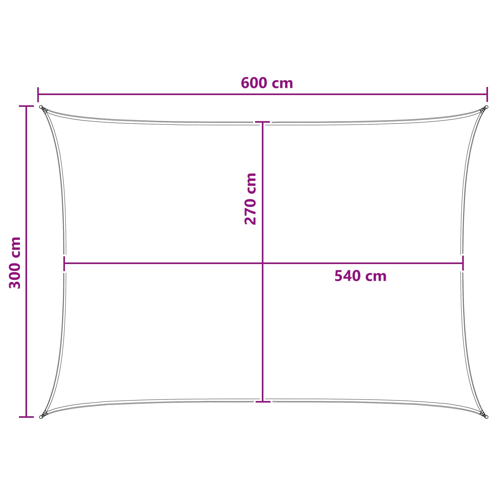 Ικανότητα Σκίασης Κίτρινο και Λευκό 3 x 6 m HDPE - Pakobazaar