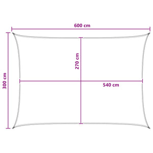 Ικανότητα Σκίασης Κίτρινο και Λευκό 3 x 6 m HDPE - Pakobazaar