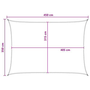 Ικανότητα Σκίασης Κίτρινο και Λευκό 3,5 x 4,5 m HDPE - Pakobazaar