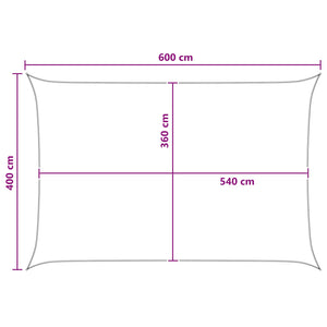 Ικανότητα Σκίασης Κίτρινο και Λευκό 4 x 6 m HDPE - Pakobazaar
