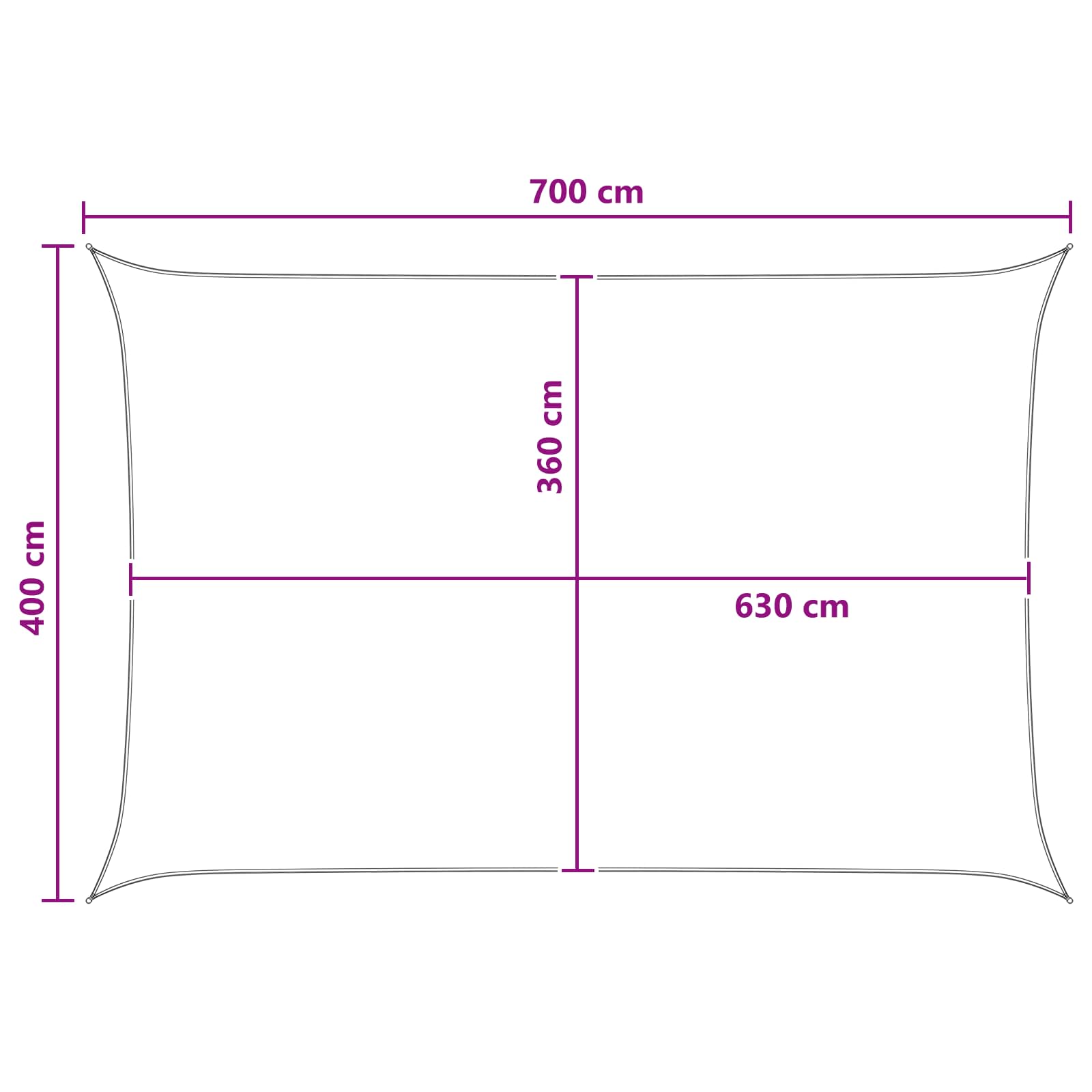 Ικανότητα Σκίασης Κίτρινο και Λευκό 4 x 7 m HDPE - Pakobazaar