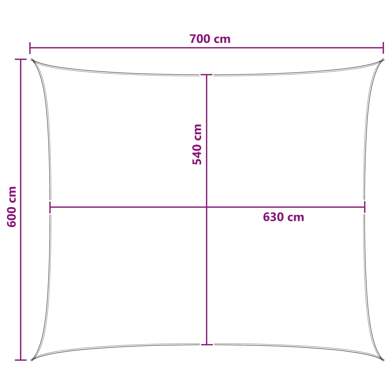 Ικανότητα Σκίασης Κίτρινο και Λευκό 6 x 7 m HDPE - Pakobazaar