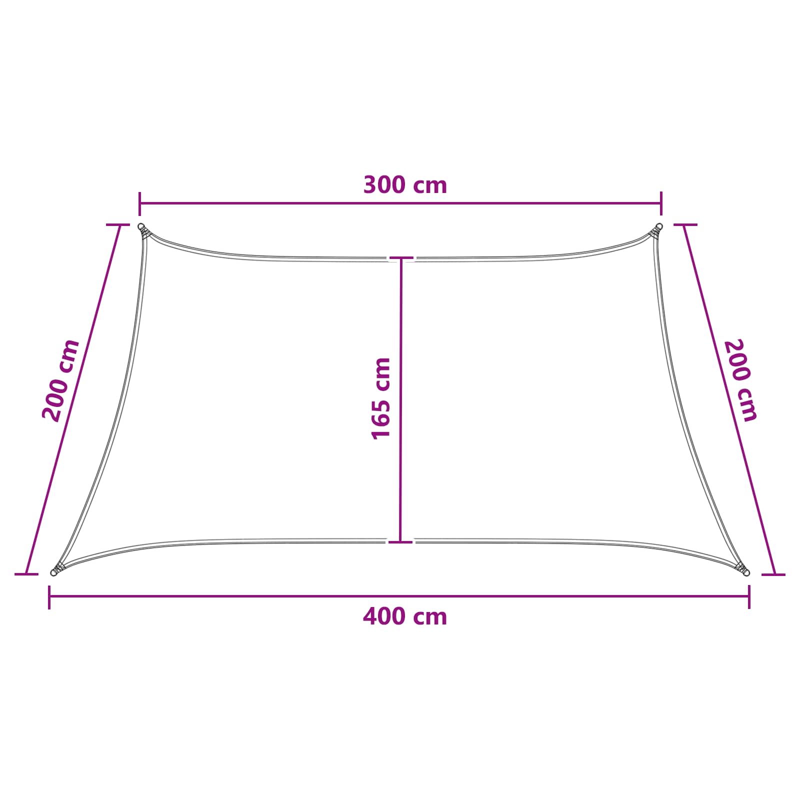Ικανότητα Σκίασης Κίτρινο και Λευκό 3 / 4 x 2 m HDPE - Pakobazaar