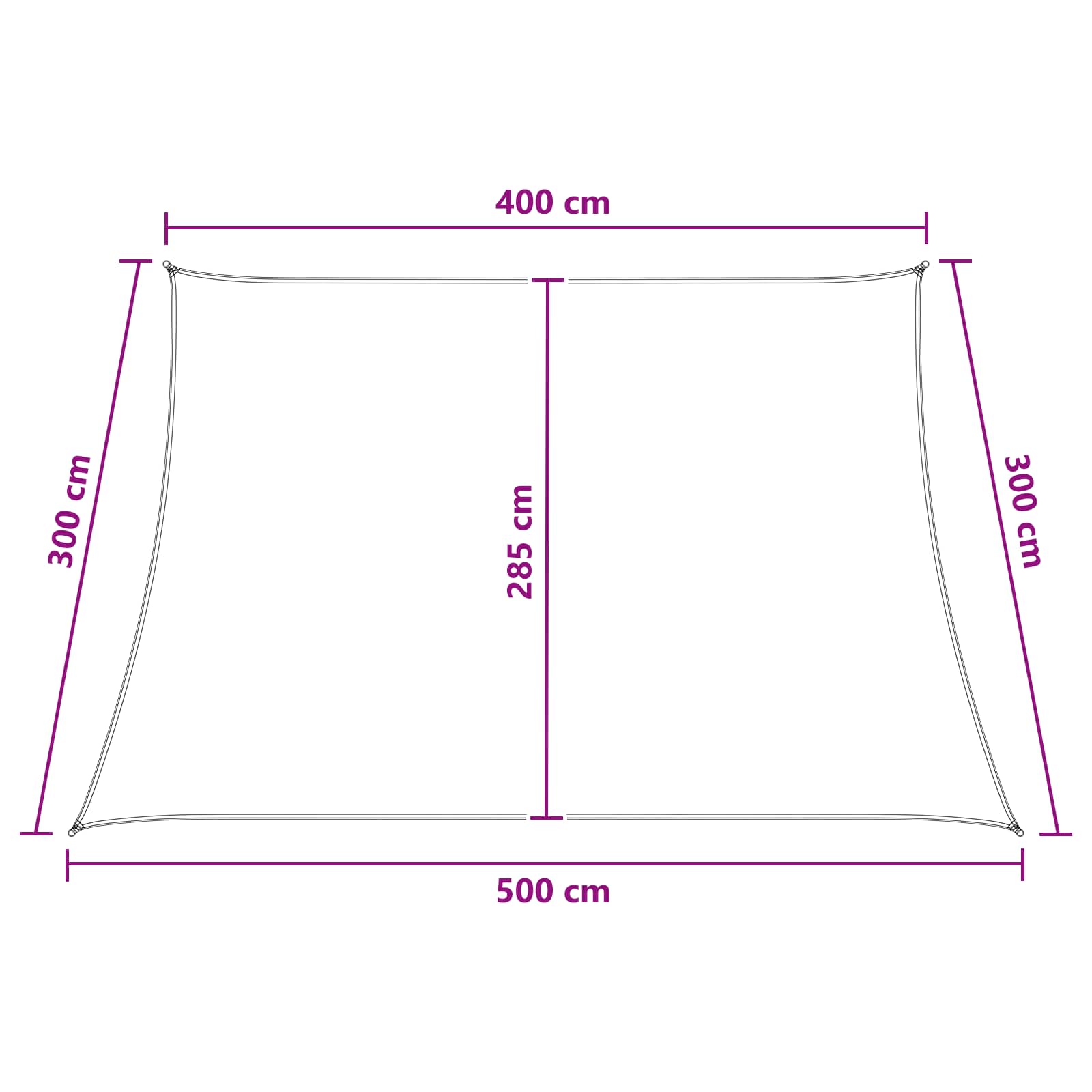 Ικανότητα Σκίασης Κίτρινο και Λευκό 4 / 5 x 3 m HDPE - Pakobazaar