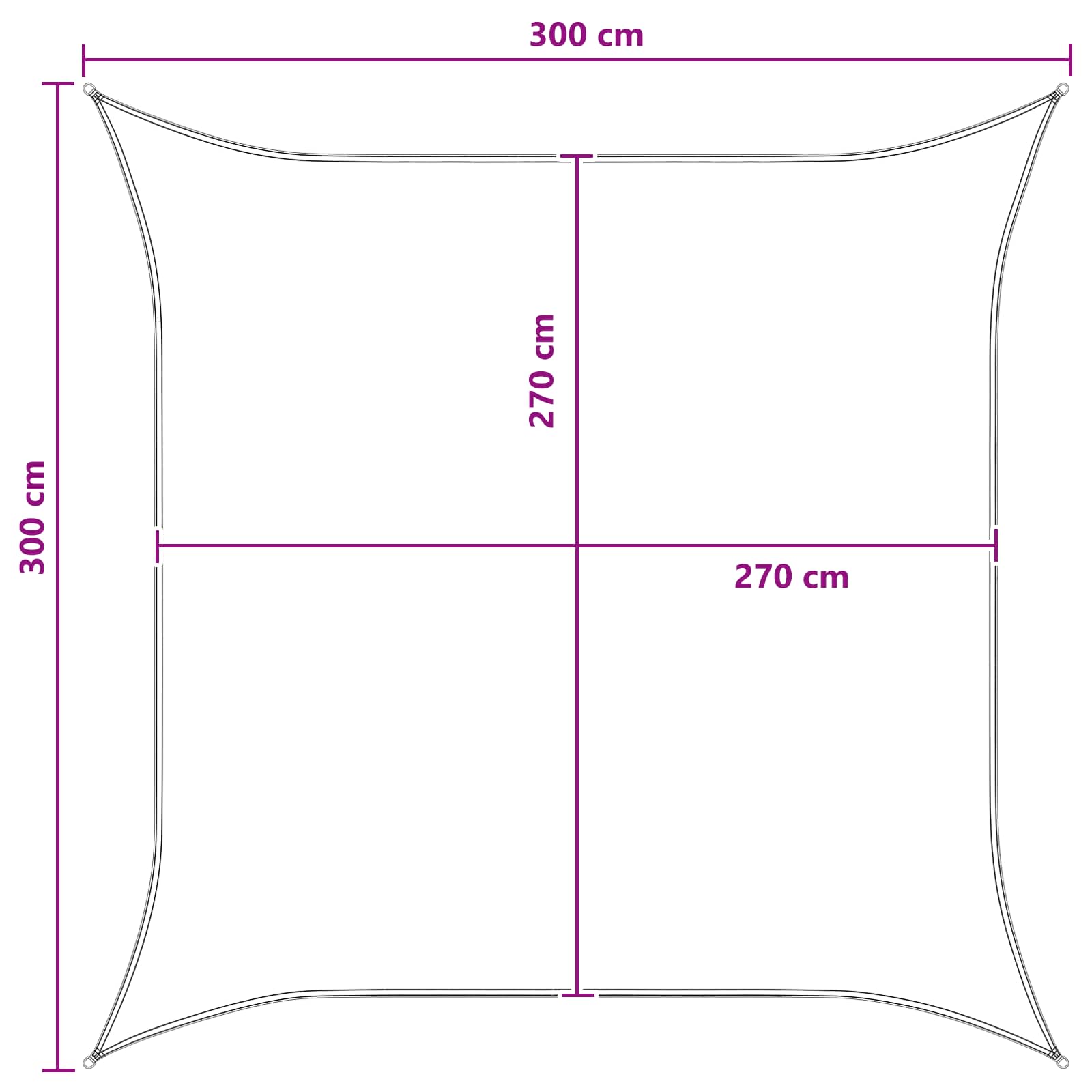 Ικανότητα Σκίασης Μπλε και άσπρο 3 x 3 m HDPE - Pakobazaar