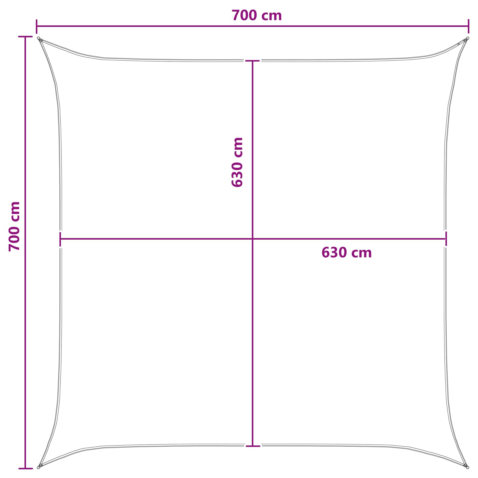 Ικανότητα Σκίασης Μπλε και άσπρο 7 x 7 m HDPE - Pakobazaar
