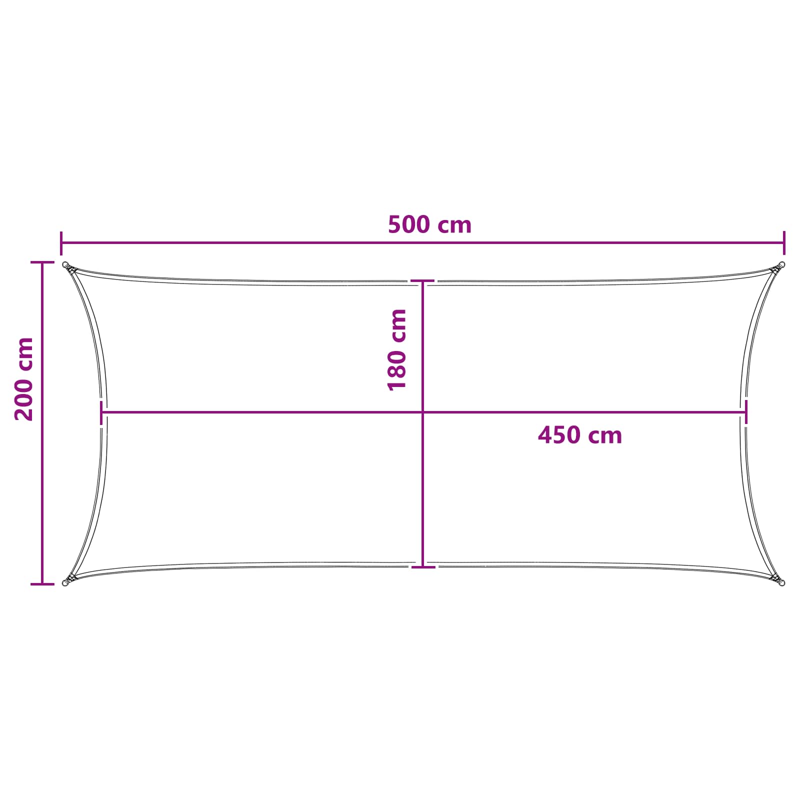 Ικανότητα Σκίασης Μπλε και άσπρο 2 x 5 m HDPE - Pakobazaar