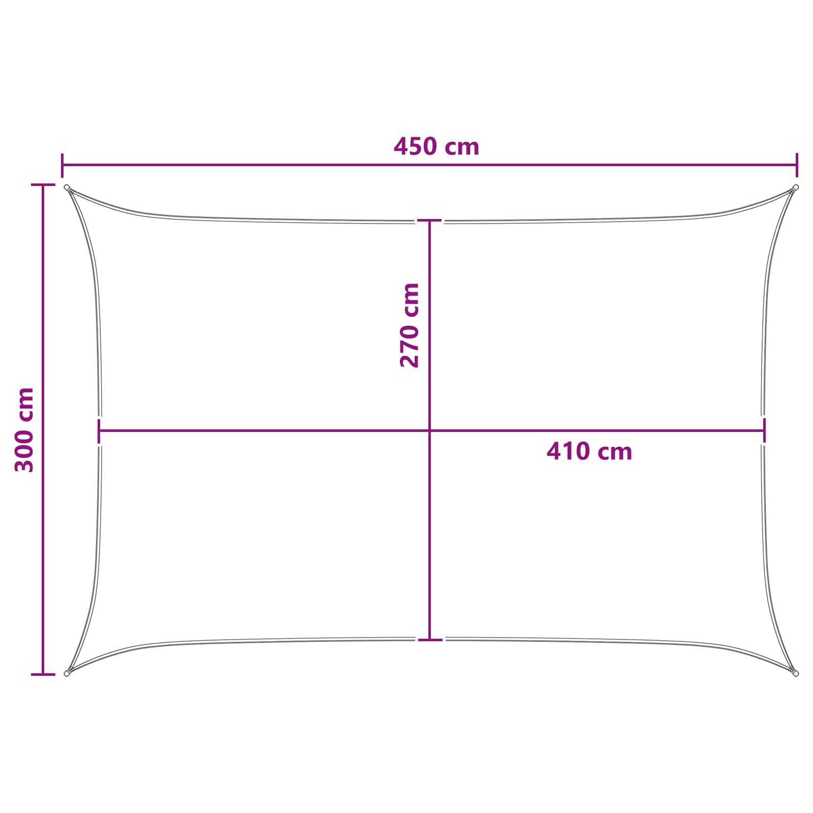 Ικανότητα Σκίασης Μπλε και άσπρο 3 x 4,5 m HDPE - Pakobazaar