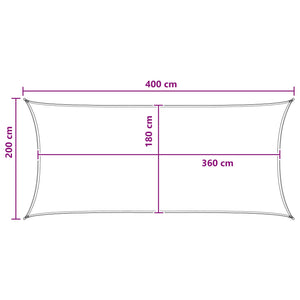 Ικανότητα Σκίασης Ανοιχτό Γκρι και Λευκό 2 x 4 m HDPE - Pakobazaar