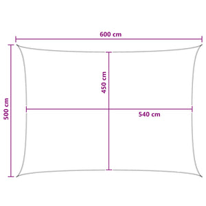 Ικανότητα Σκίασης Ανοιχτό Γκρι και Λευκό 5 x 6 m HDPE - Pakobazaar