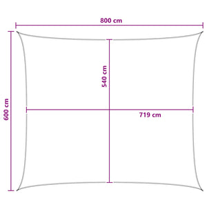 Ικανότητα Σκίασης Ανοιχτό Γκρι και Λευκό 6 x 8 m HDPE - Pakobazaar