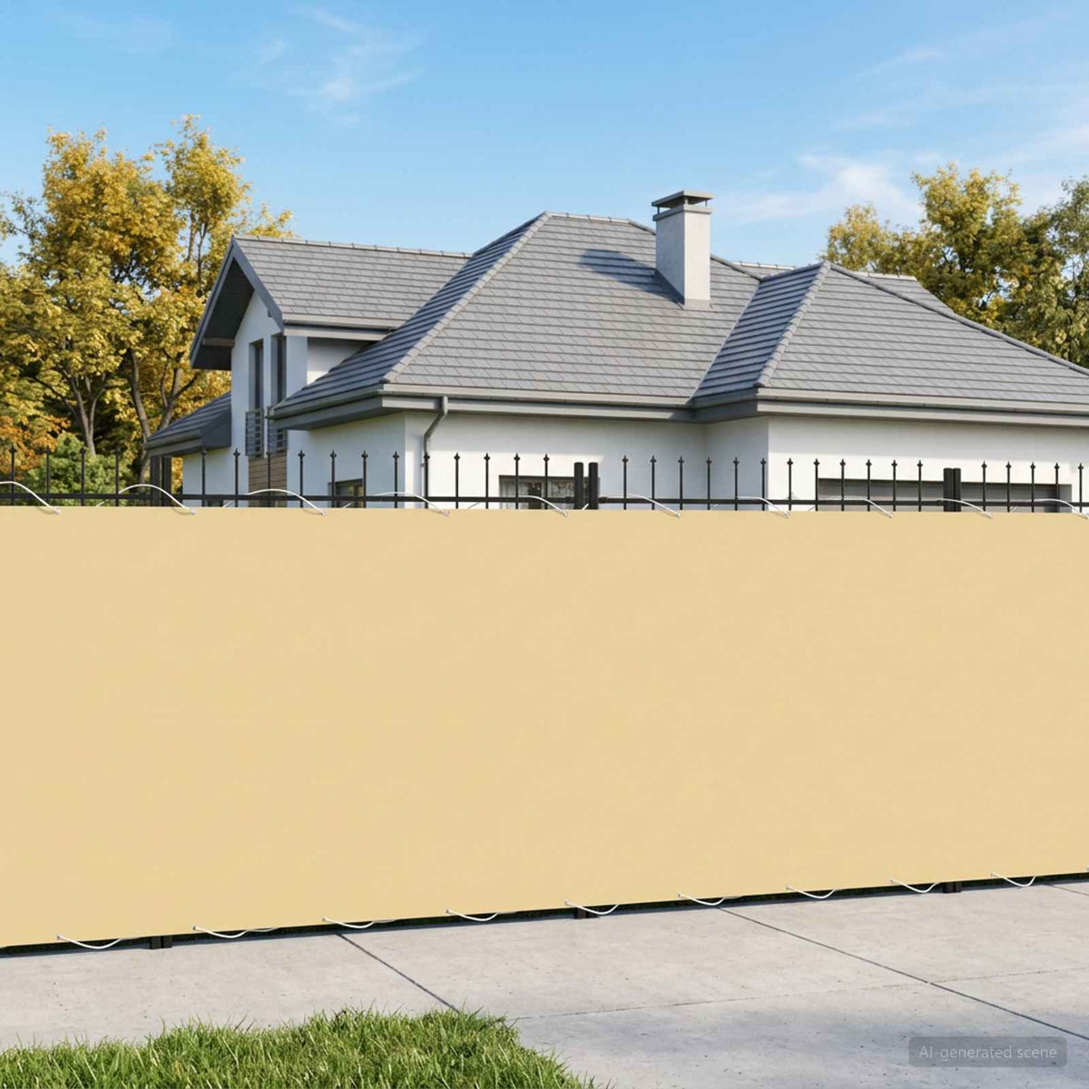 Αδιάφανο σκίαστρο μπαλκονιού 150 x 300 cm Polyester Άμμος - Pakobazaar