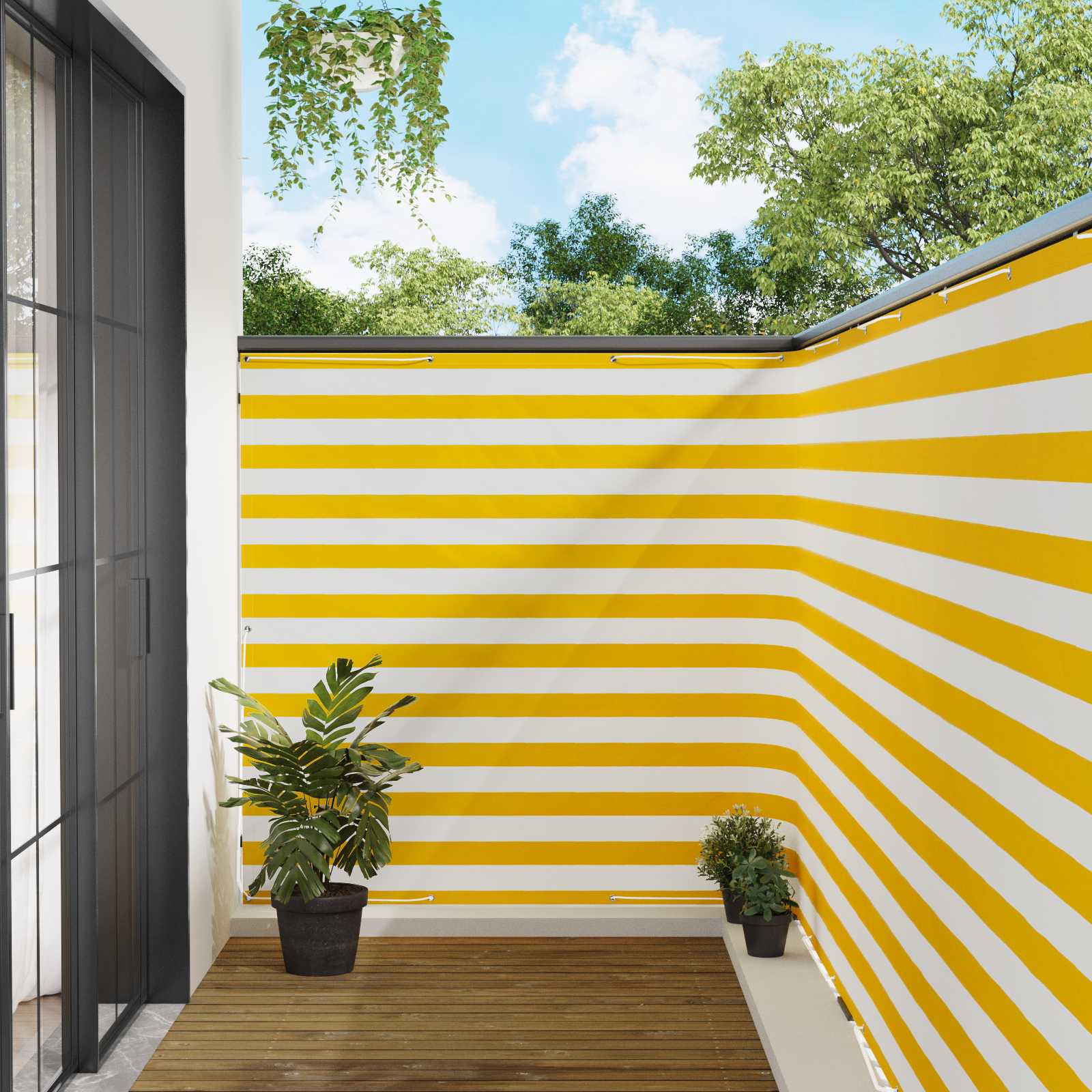 Αδιάφανο σκίαστρο μπαλκονιού 150 x 200 cm - Pakobazaar