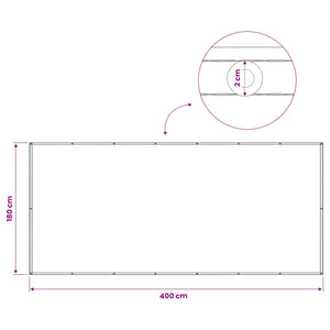 Αδιάφανο σκίαστρο μπαλκονιού 180 x 400 εκ - Pakobazaar