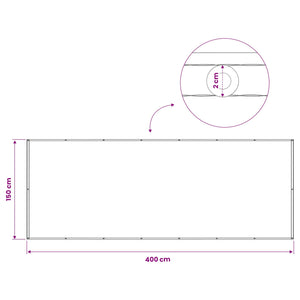 Αδιάφανο σκίαστρο μπαλκονιού 150 x 400 cm - Pakobazaar