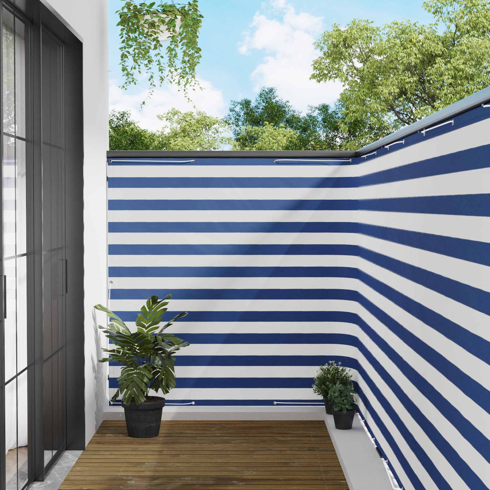 Αδιάφανο σκίαστρο μπαλκονιού 150 x 1000 cm - Pakobazaar
