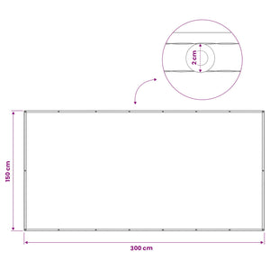 Αδιάφανο σκίαστρο μπαλκονιού 150 x 300 cm - Pakobazaar