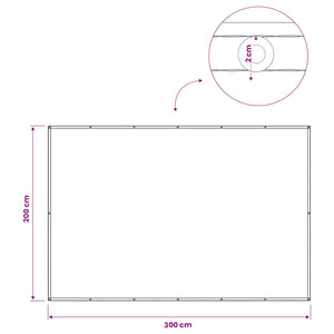 Αδιάφανο σκίαστρο μπαλκονιού 200 x 300 cm - Pakobazaar