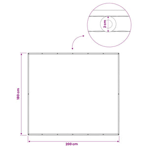 Αδιάφανο σκίαστρο μπαλκονιού 180 x 200 cm - Pakobazaar