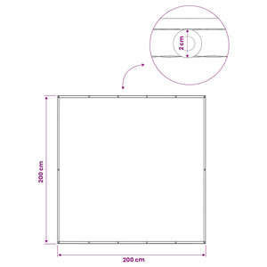 Αδιάφανο σκίαστρο μπαλκονιού 200 x 200 cm - Pakobazaar