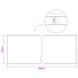 Αδιάφανο σκίαστρο μπαλκονιού 150 x 500 cm - Pakobazaar