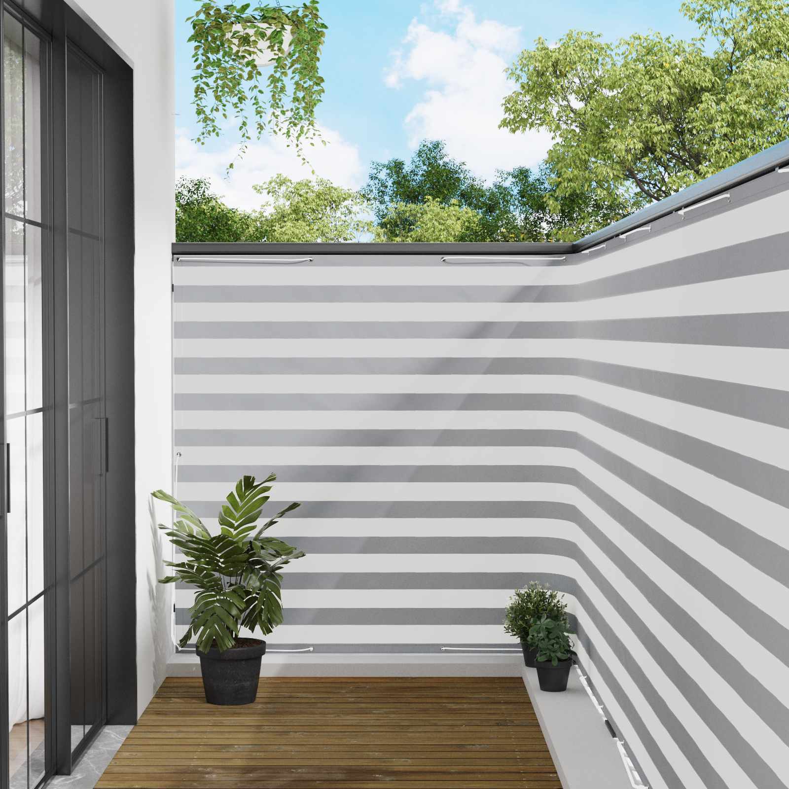 Αδιάφανο σκίαστρο μπαλκονιού 150 x 700 cm - Pakobazaar