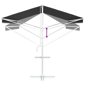 Αυτόνομη τέντα Ανθρακί 5 x 3 m Πολυεστέρας - Pakobazaar