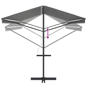 Αυτόνομη τέντα Γκρι 6 x 3 m Πολυεστέρας - Pakobazaar