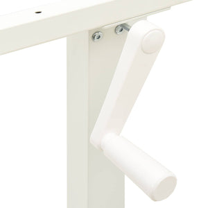 Γραφείο Λευκό και Φυσικό 120 x 60 cm Στερεό Ξύλο Δρυός