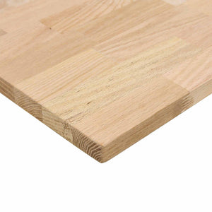 Γραφείο Λευκό και Φυσικό 140 x 60 cm Στερεό Ξύλο Δρυός