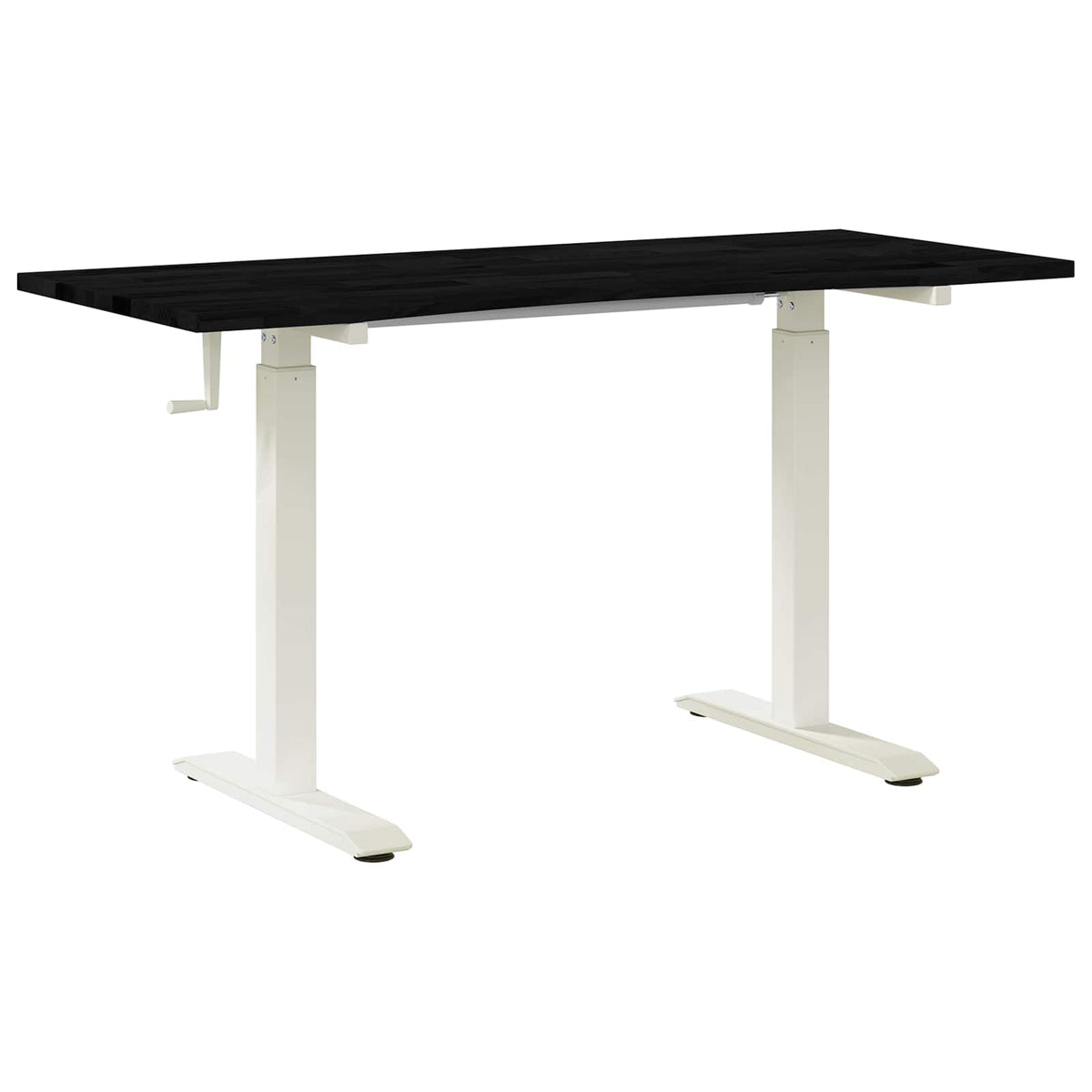 Γραφείο Λευκό και σκούρο καφέ 140 x 60 cm Στερεό Ξύλο Δρυός - Pakobazaar