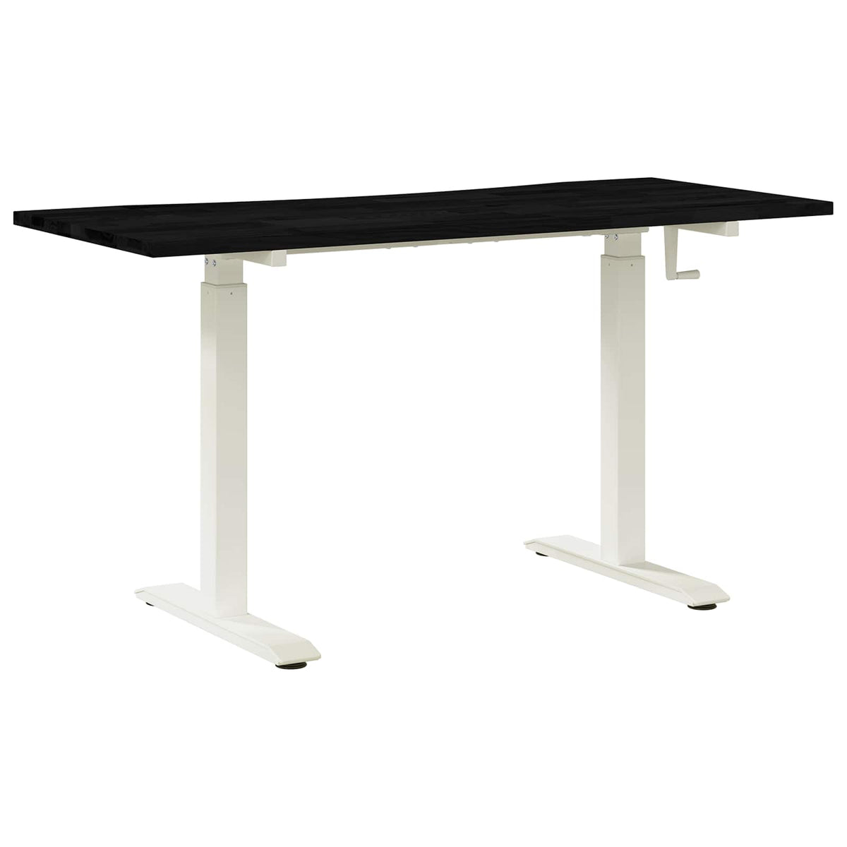Γραφείο Λευκό και σκούρο καφέ 140 x 60 cm Στερεό Ξύλο Δρυός - Pakobazaar