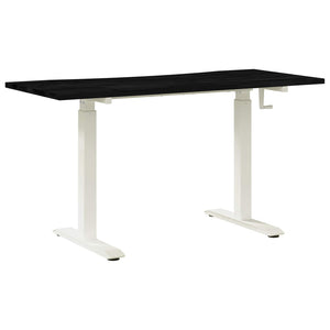 Γραφείο Λευκό και σκούρο καφέ 140 x 60 cm Στερεό Ξύλο Δρυός - Pakobazaar