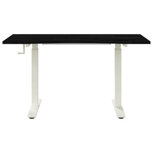 Γραφείο Λευκό και σκούρο καφέ 140 x 60 cm Στερεό Ξύλο Δρυός - Pakobazaar