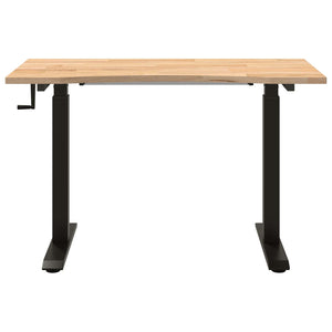 Γραφείο Μαύρο και φυσικό 120 x 60 cm Στερεό Ξύλο Δρυός