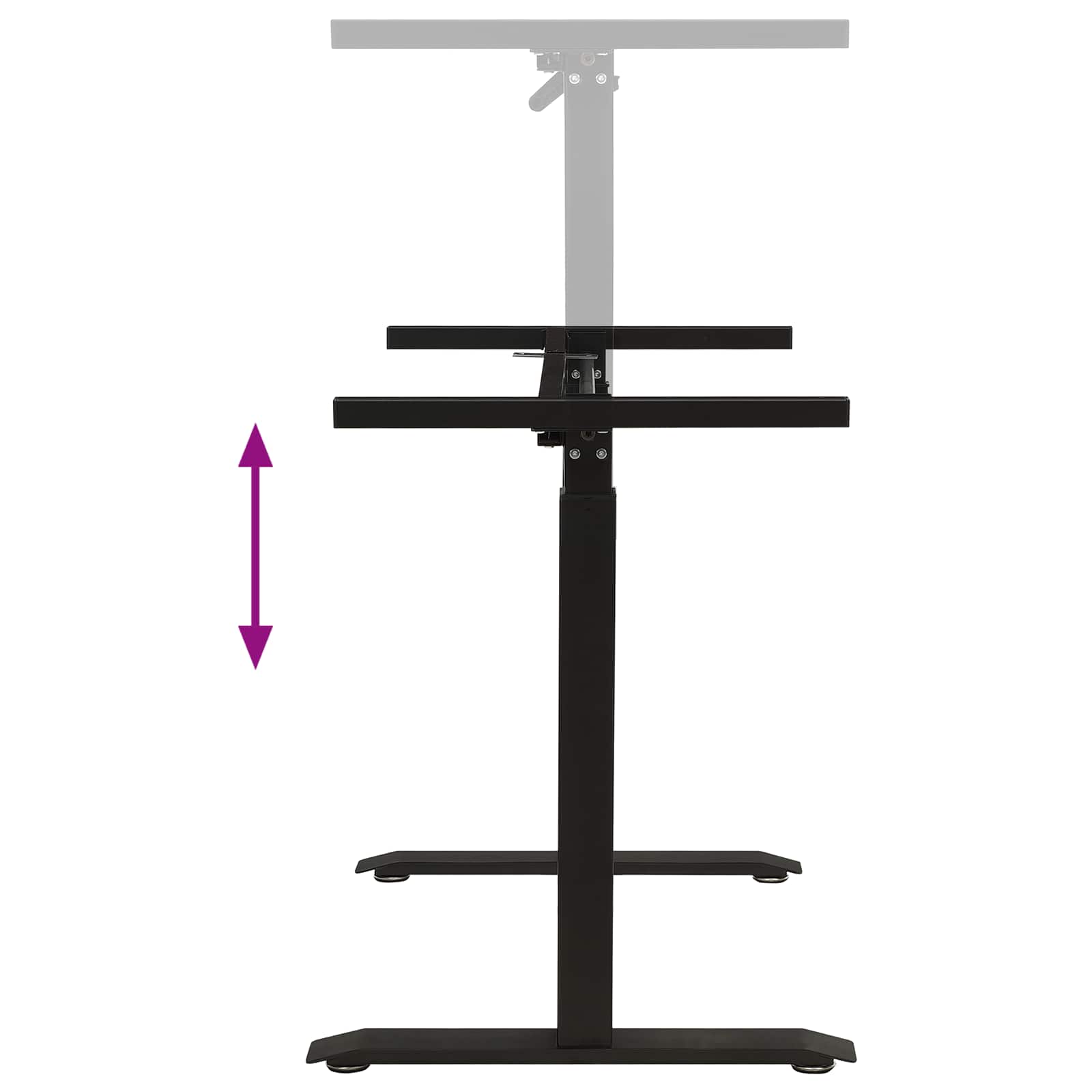 Γραφείο Μαύρο και φυσικό 120 x 60 cm Στερεό Ξύλο Δρυός