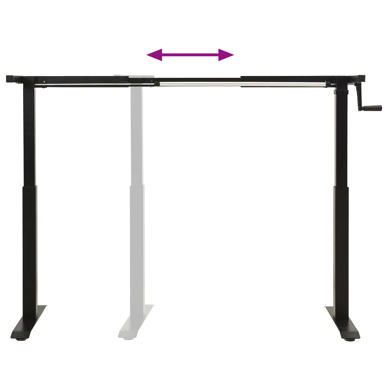 Γραφείο Μαύρο και φυσικό 140 x 60 cm Στερεό Ξύλο Δρυός