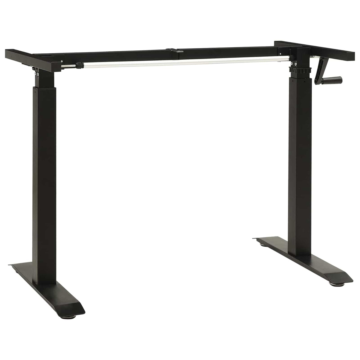 Γραφείο Μαύρο και Ανοιχτό Καφέ 120 x 60 cm Στερεό Ξύλο Δρυός - Pakobazaar